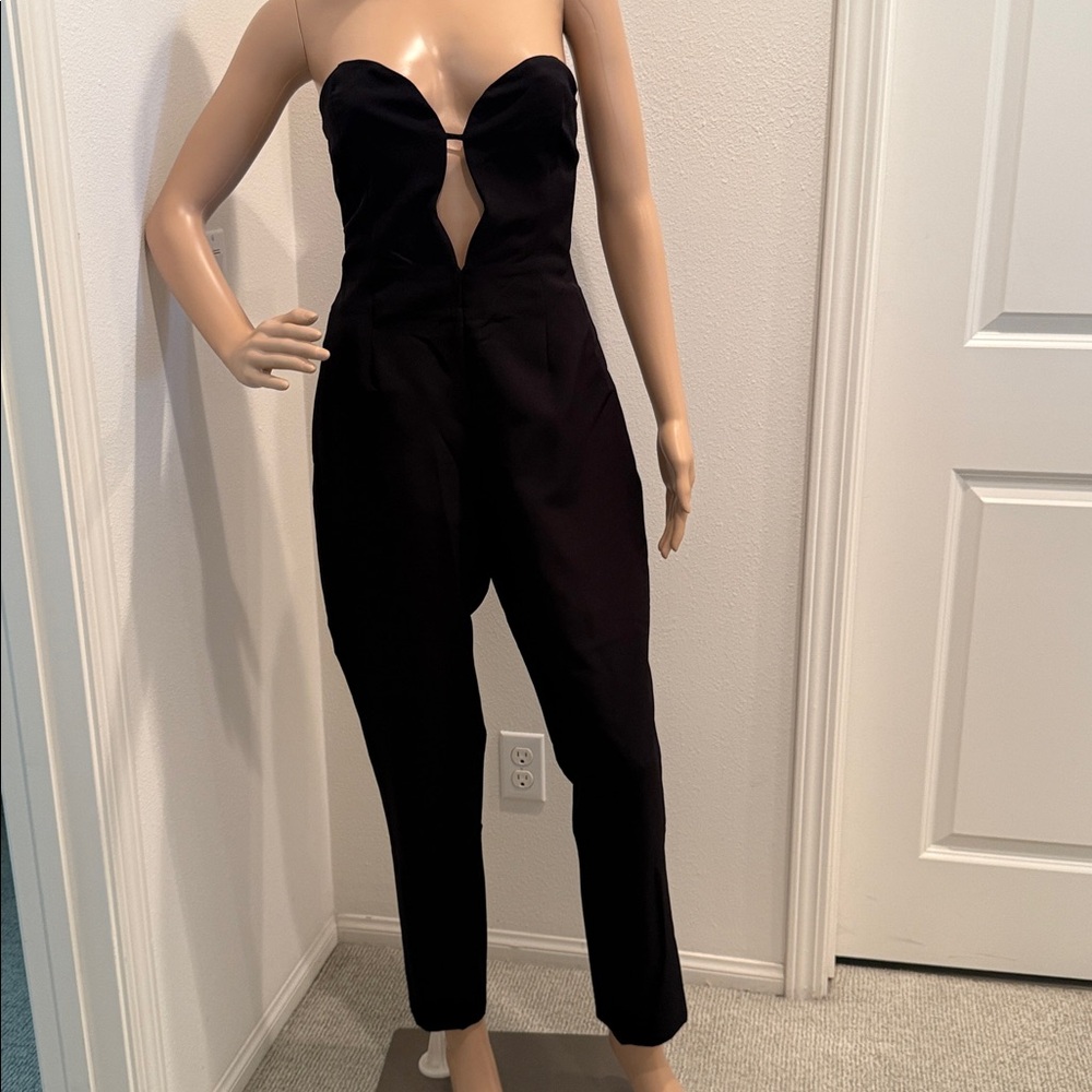 Black Strapless Jumpsuit